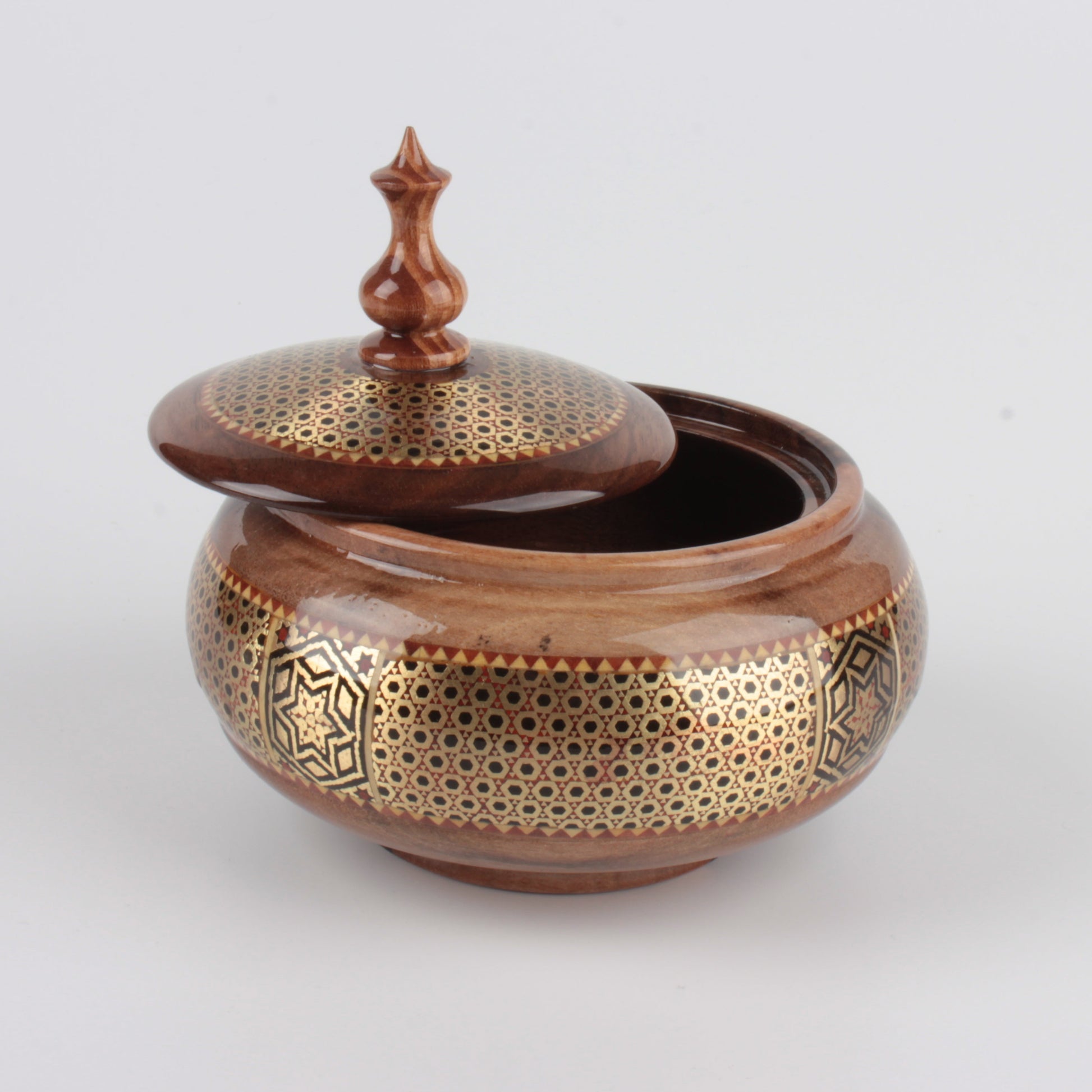 Persian Khatam Walnut Wood Bowl