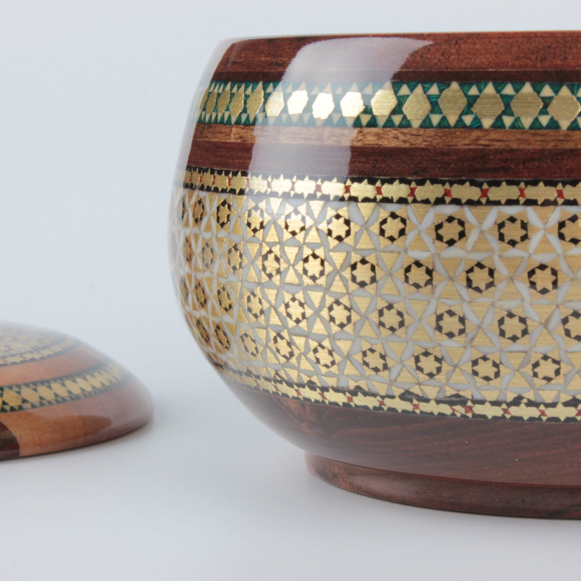 Persian Khatam Walnut Wood Bowl