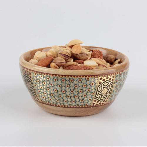 Handmade Persian Khatam Walnut Bowl