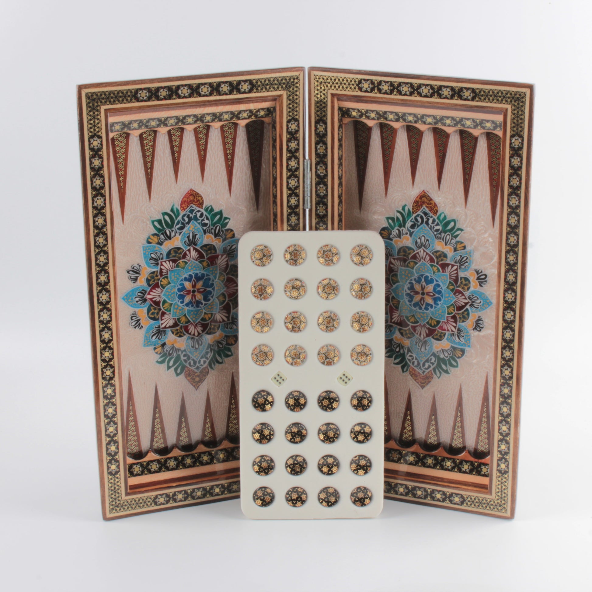 Persian Khatam Backgammon Set