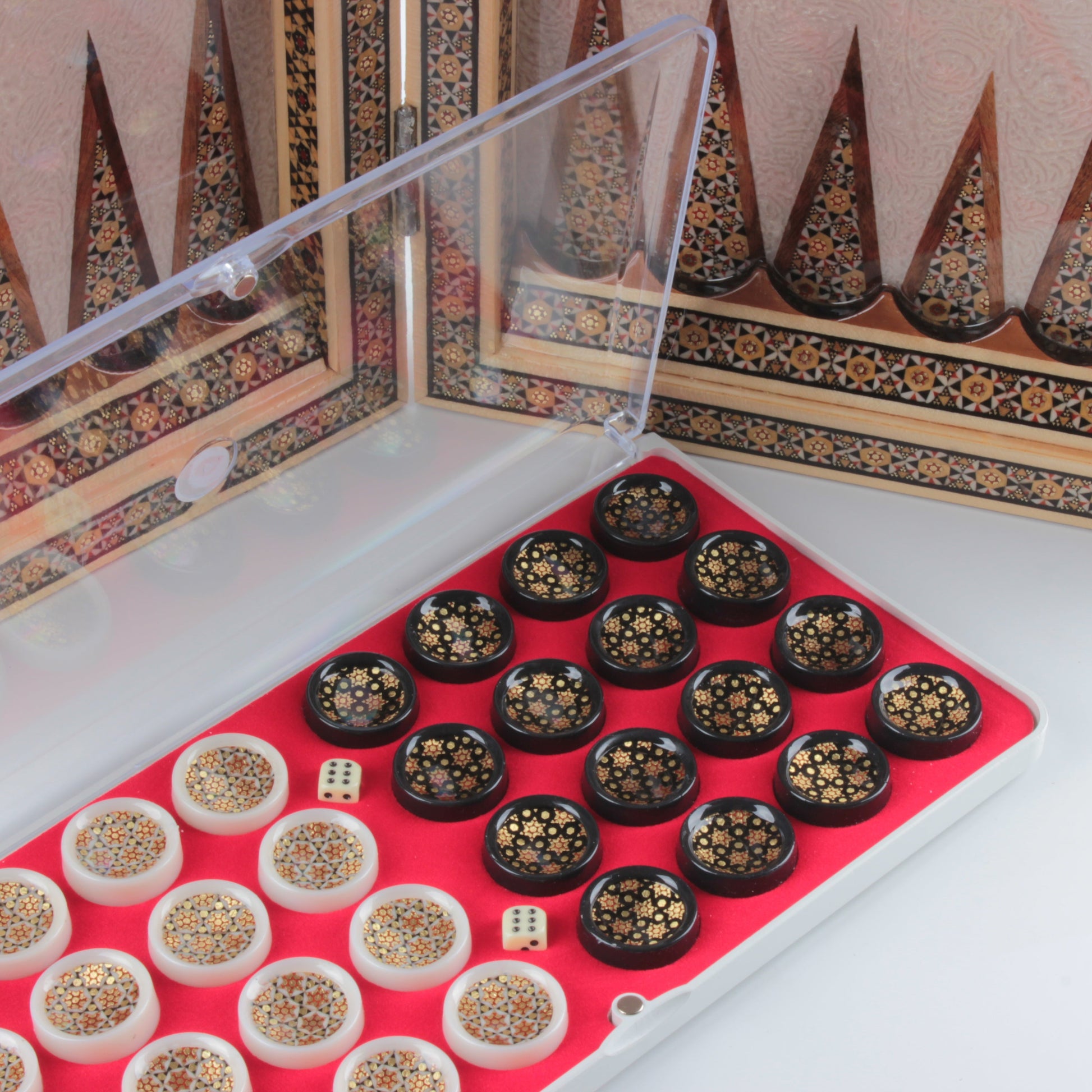 Persian Khatam Backgammon Set